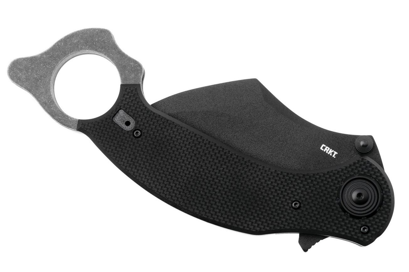 CRKT Du Hoc Deadbolt 2635 Black Powder Coat D2, Black G10, karambitmes, Austin McGlaun design