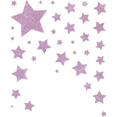 Maildor - 2 feuilles gommettes étoiles - rose et rose