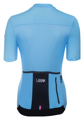 Maillot Manches Courtes Femme LeBram Allos Bleu Ciel Coupe Ajustée