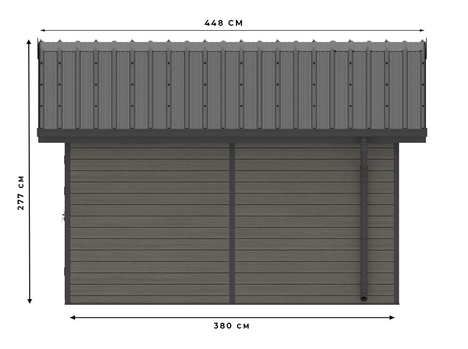 Abri de jardin composite braga - 20m2 gris - epaisseur des madriers : 28mm - cabane atelier / abri velo - menuiseries en aluminium