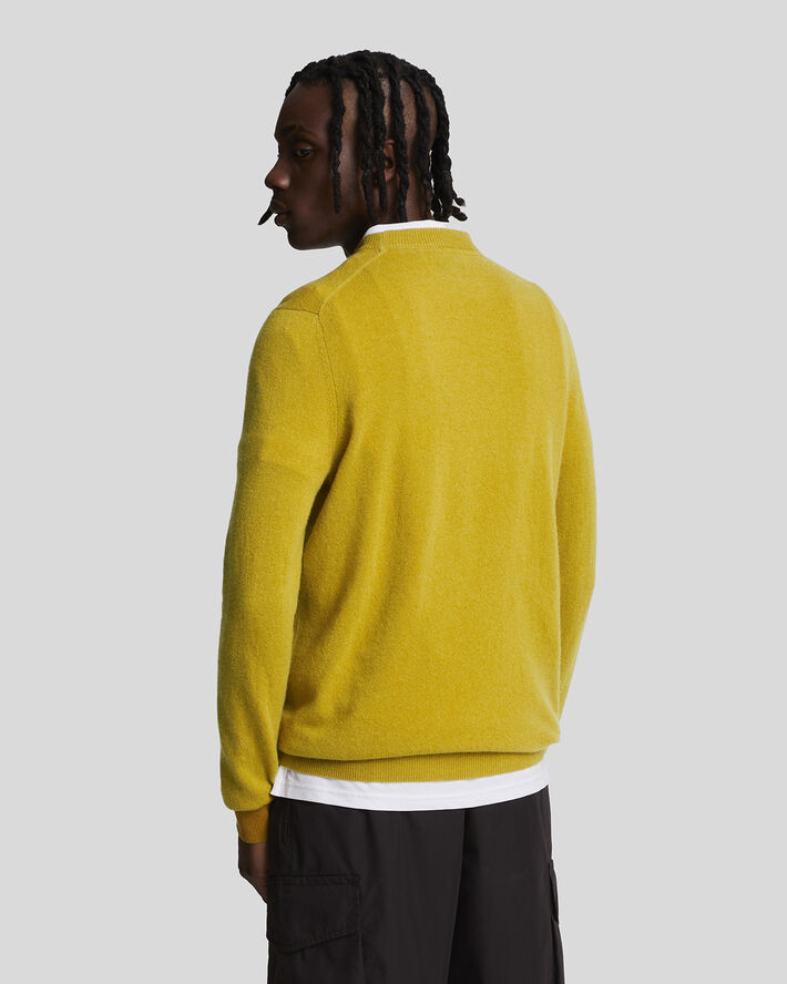 Lyle & Scott Lambswool Blend Crew Neck Jumper X319 ellaness gold marl