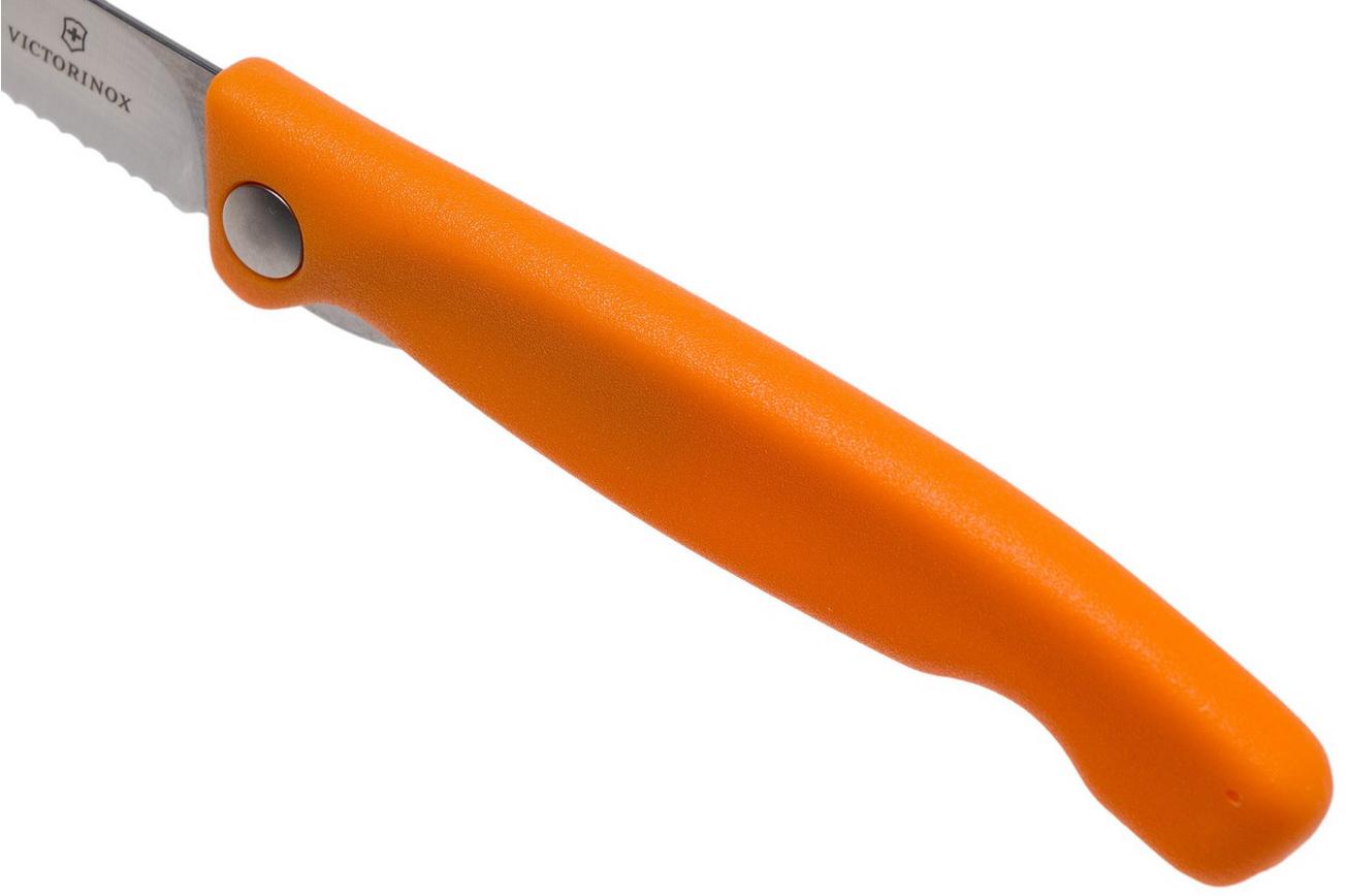Victorinox SwissClassic 6.7836.F9B gekarteld vouwbaar groentemes, oranje