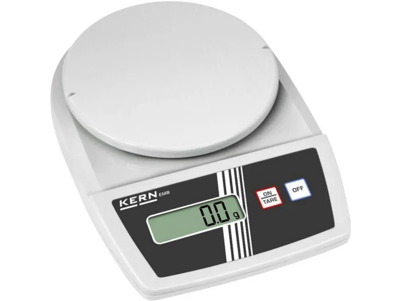 Kern EMB 2000-2 Brevvægt Vejeområde 2 kg Aflæsningsnøjagtighed 0.01 g via strømdrift, Batteridrevet Hvid