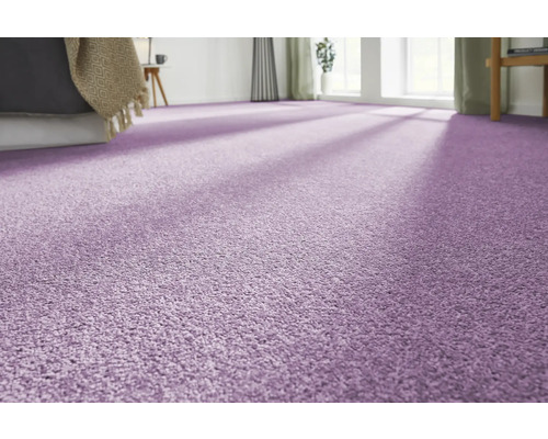 Velours tapijt Ines paars 400 cm breed (per meter verkocht)