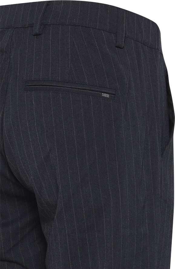 Casual Friday CFPANDRUP 0040 pinstriped pants Dark navy melange