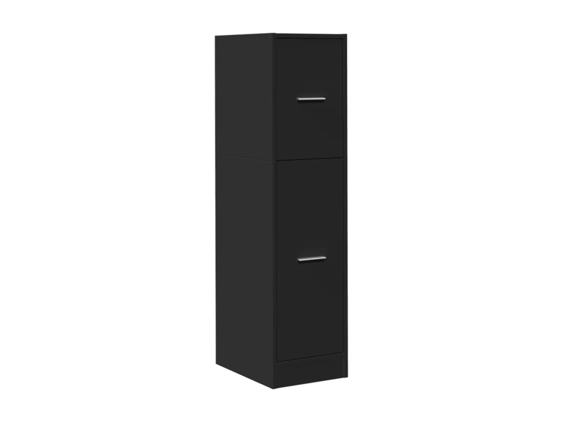 Armoire d'apothicaire noir 30x41x118 cm bois d'ingénierie