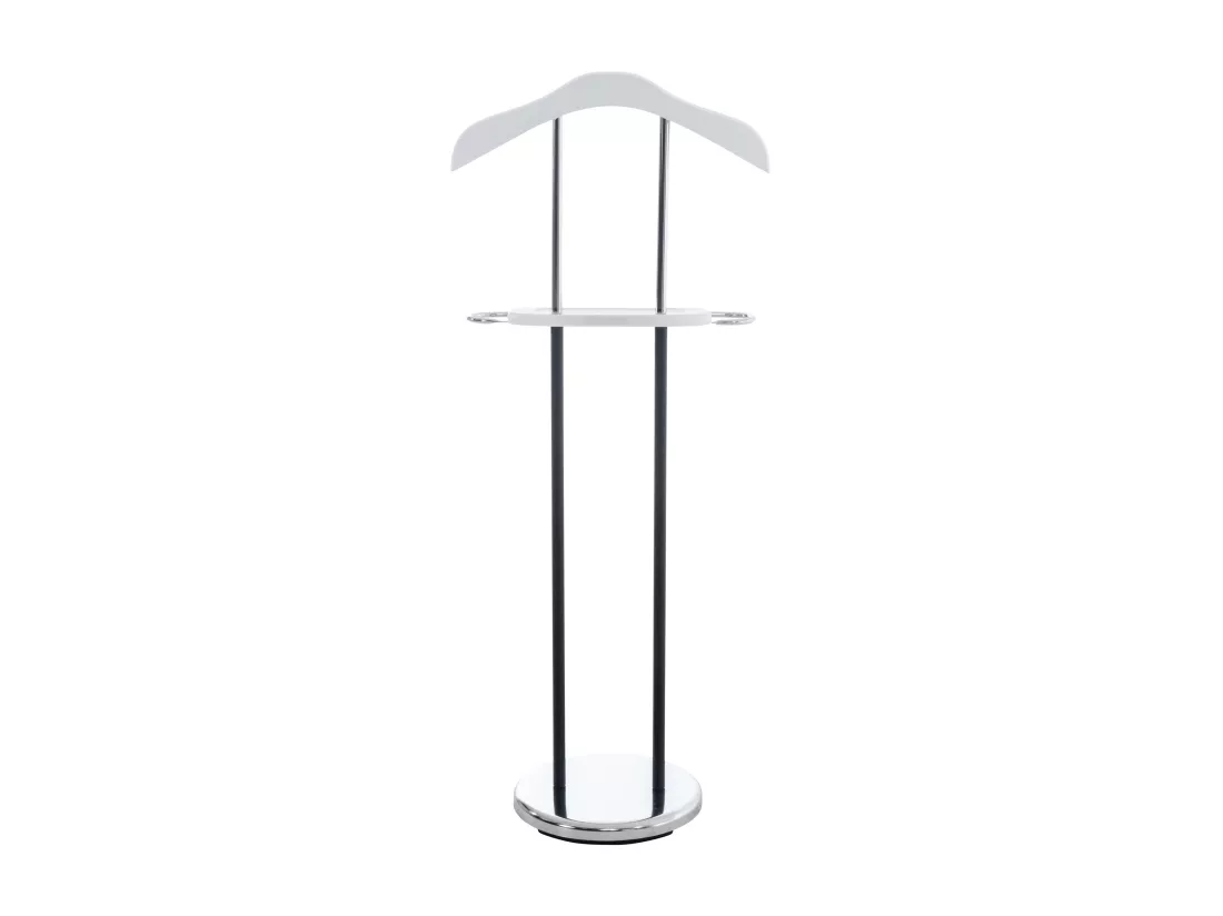 Valet de nuit - Métal - 43 x 28 x 109cm - Blanc - Rodrigo
