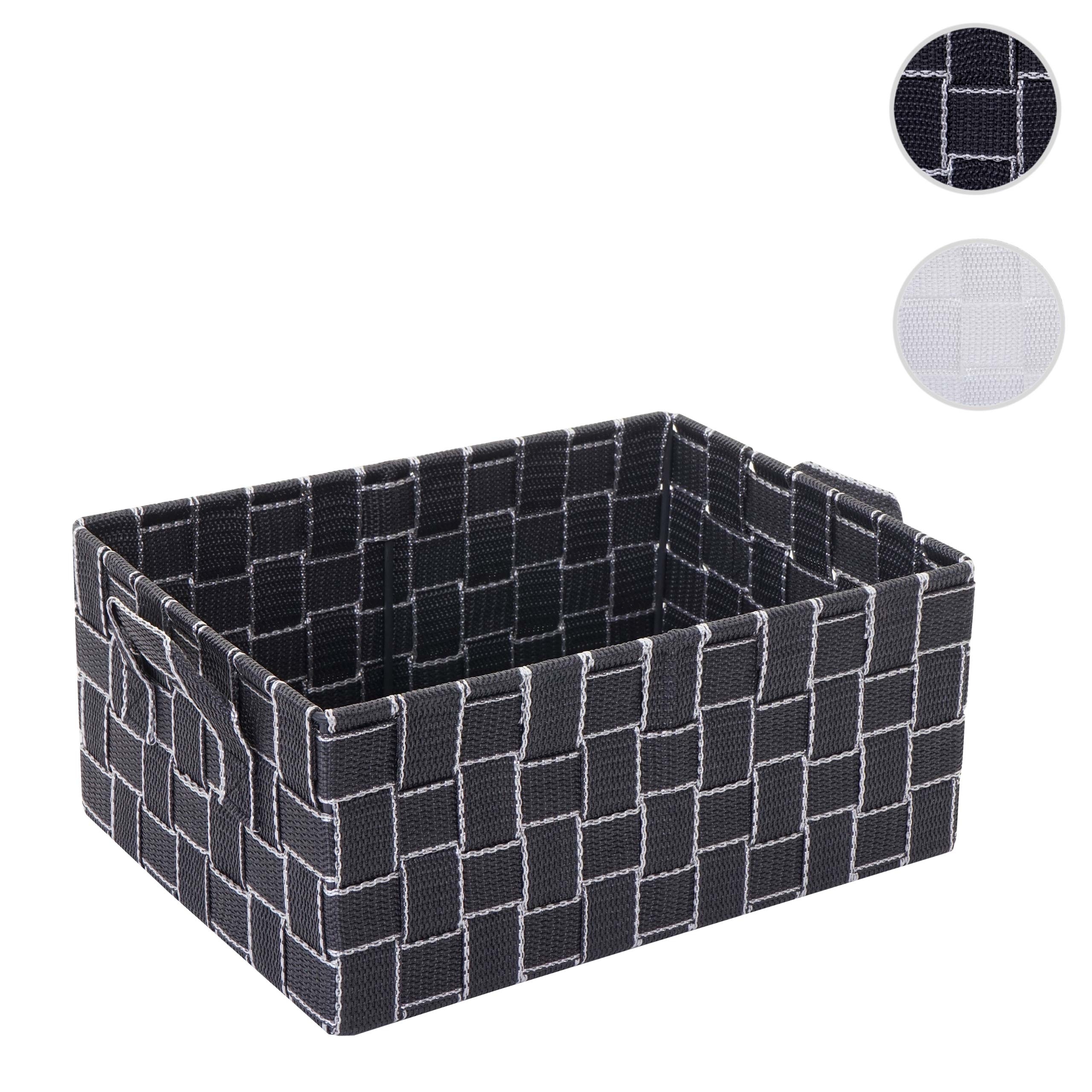 Aufbewahrungskorb MCW-C37, Dekokorb Korb Körbchen Aufbewahrung Regalkorb Deko 12x28x20cm ~ dunkelgrau