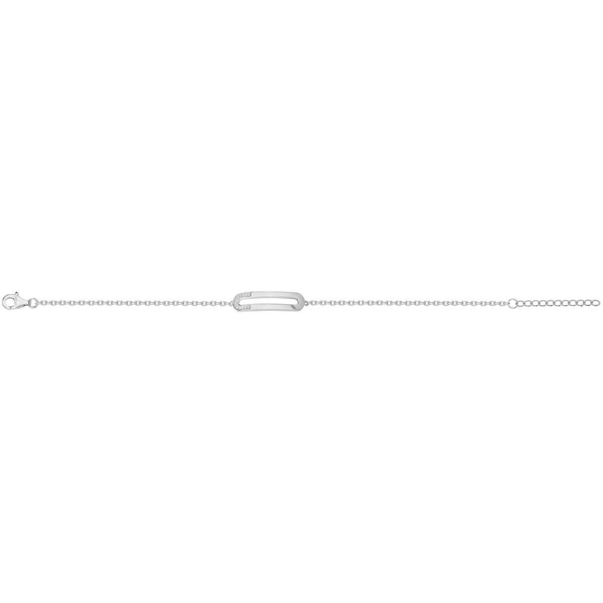 Bracelet en Argent avec oxyde de zirconium blanc