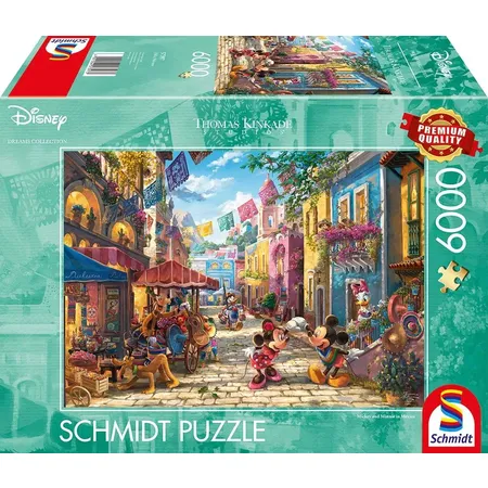 Schmidt Spiele Puzzle - Thomas Kinkade: Disney - Mickey und Minnie in Mexico, 6.000 Teile