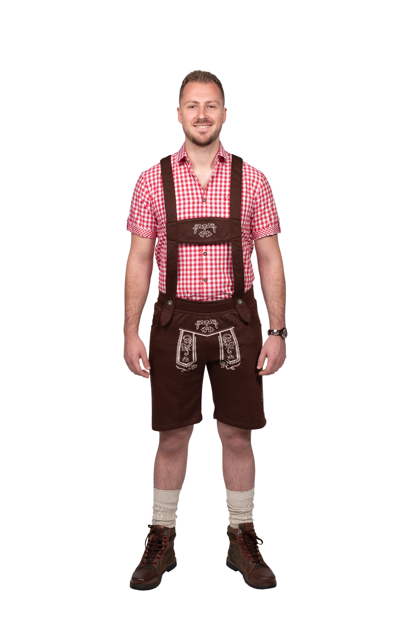Lederhose Donkerbruin Heren Leer