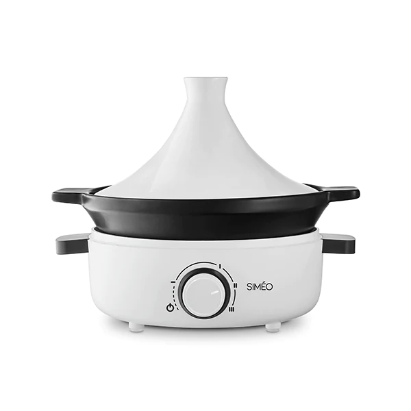 Tajine électrique céramique 4 personnes 1000 W blanc Simeo