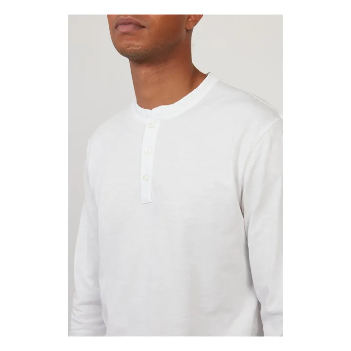 Hartford T-shirt Henley  | Blanc