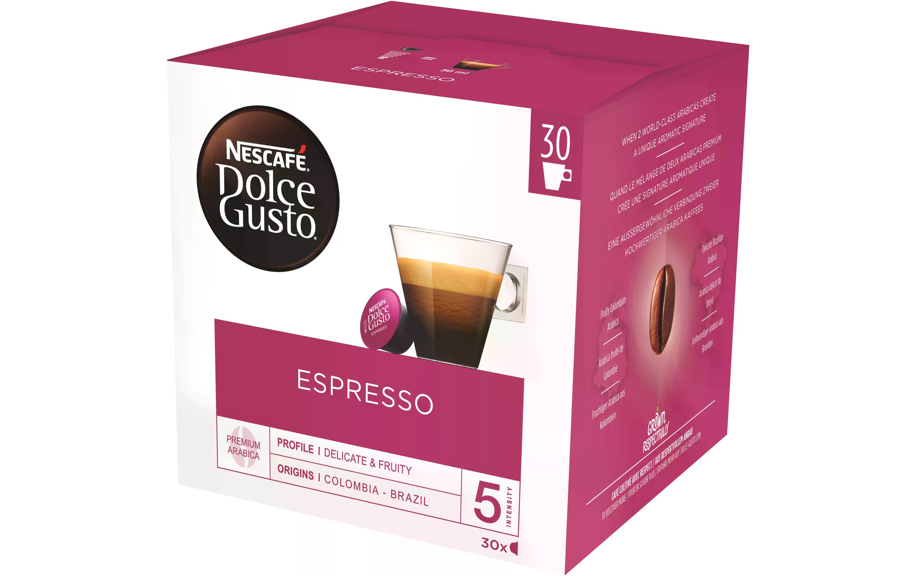 Kaffeekapseln Dolce Gusto Espresso 30 StückNescafé Dolce Gusto Espresso Kapseln