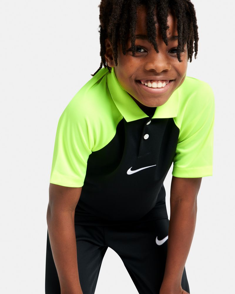 Polo Nike Academy Pro Noir & Jaune Fluo pour enfant