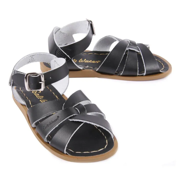 Salt-Water Sandales Cuir Waterproof Original | Noir