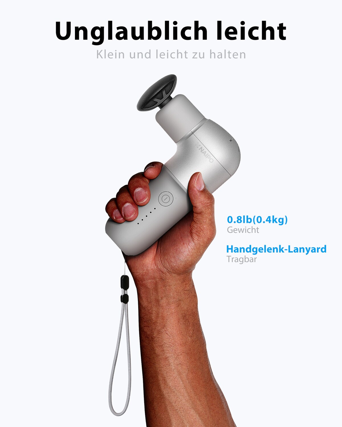 Massagepistole Mini, Naipo Tragbares Muskelmassagepistole Elektrische für Nacken