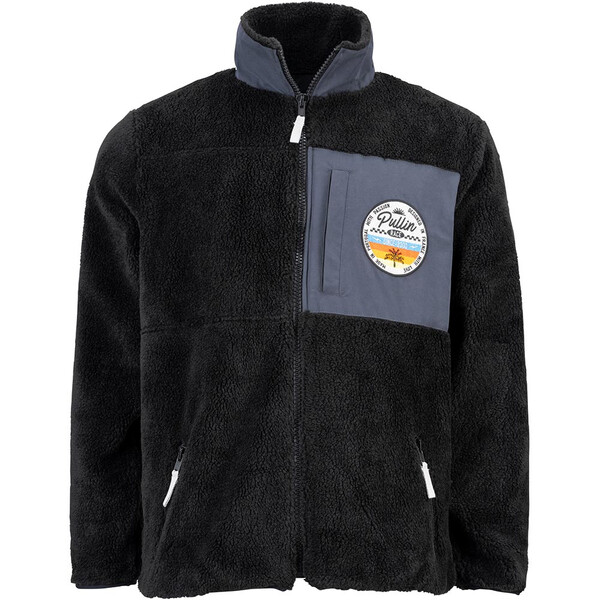 pull-in - Sweat zippé Sherpa Noir / Gris