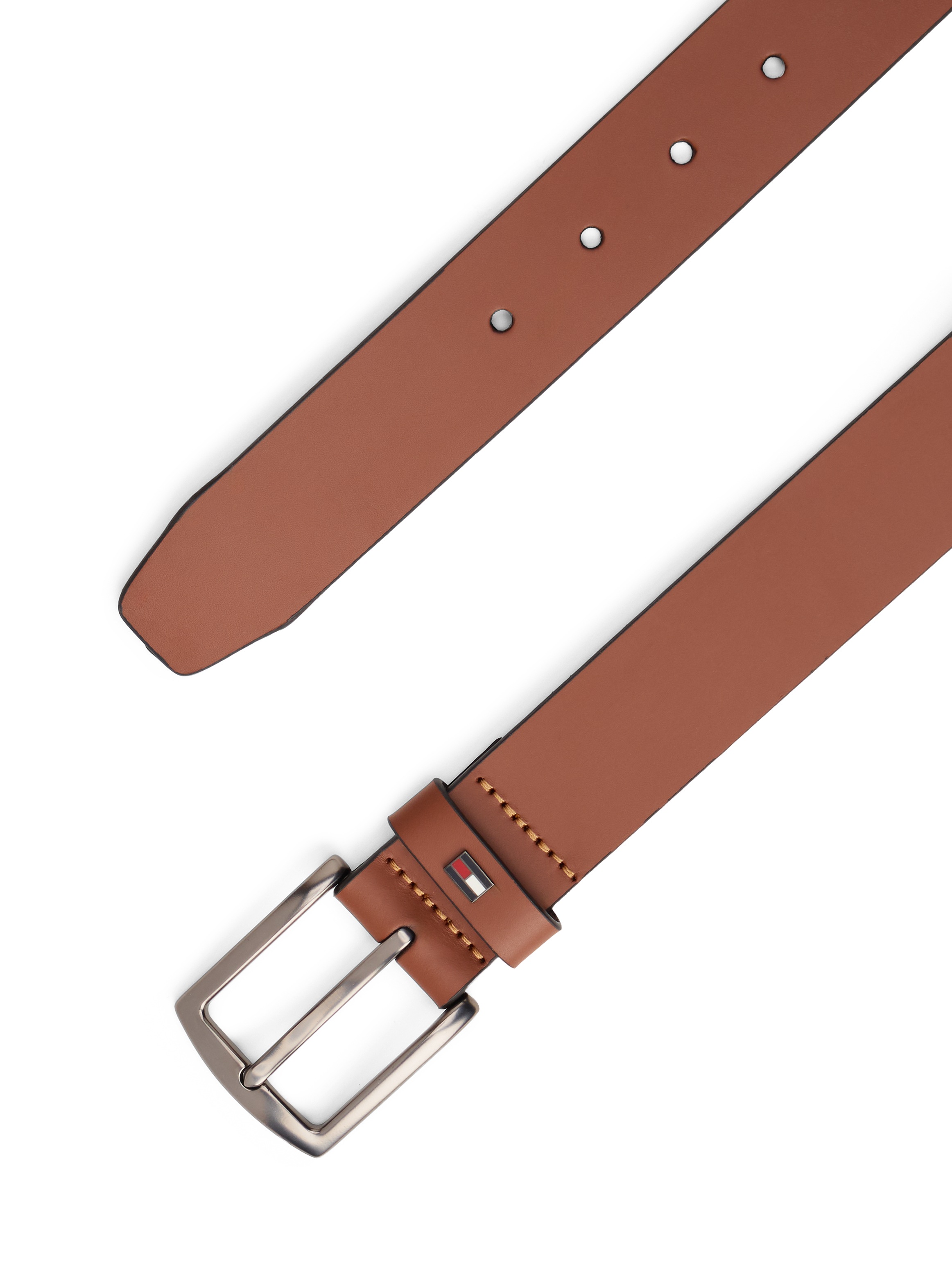 Tommy Hilfiger Ledergürtel »DENTON 3.5  cm breit EXT«, Einfachdornschliesse, Metalllogo