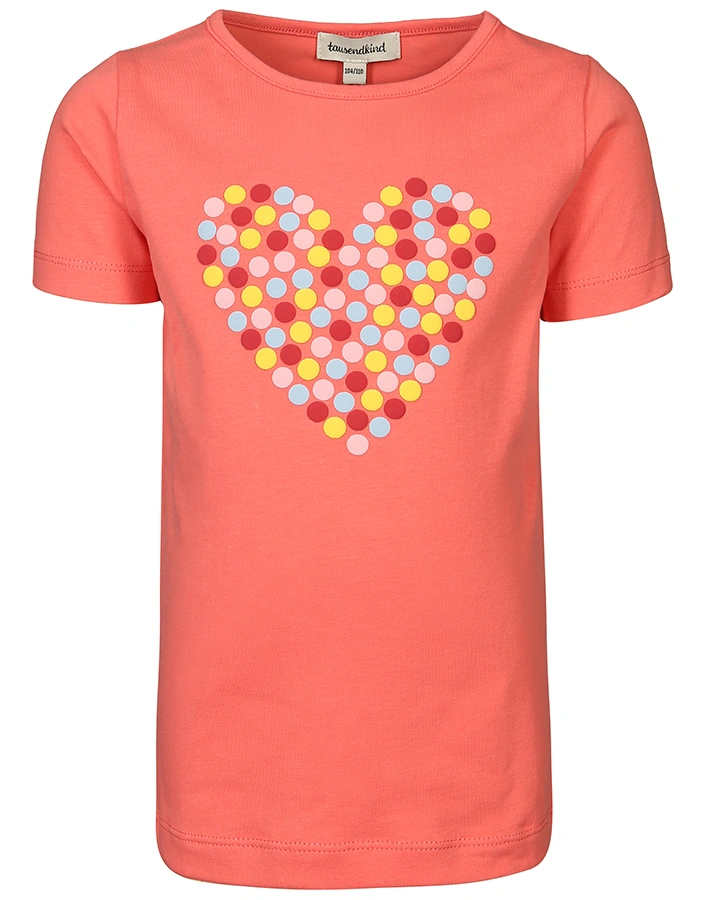 T-Shirt BIG HEART in peach pink