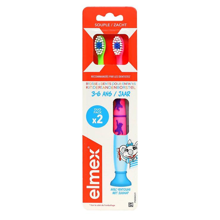 2 brosses à dents Enfant 3-6 ans Souple