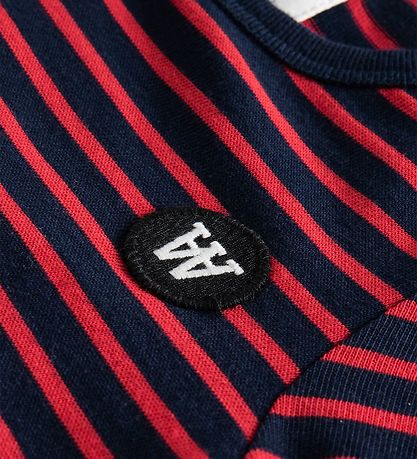 Wood Wood Bluse - Kim - Navy/Rød Stripes