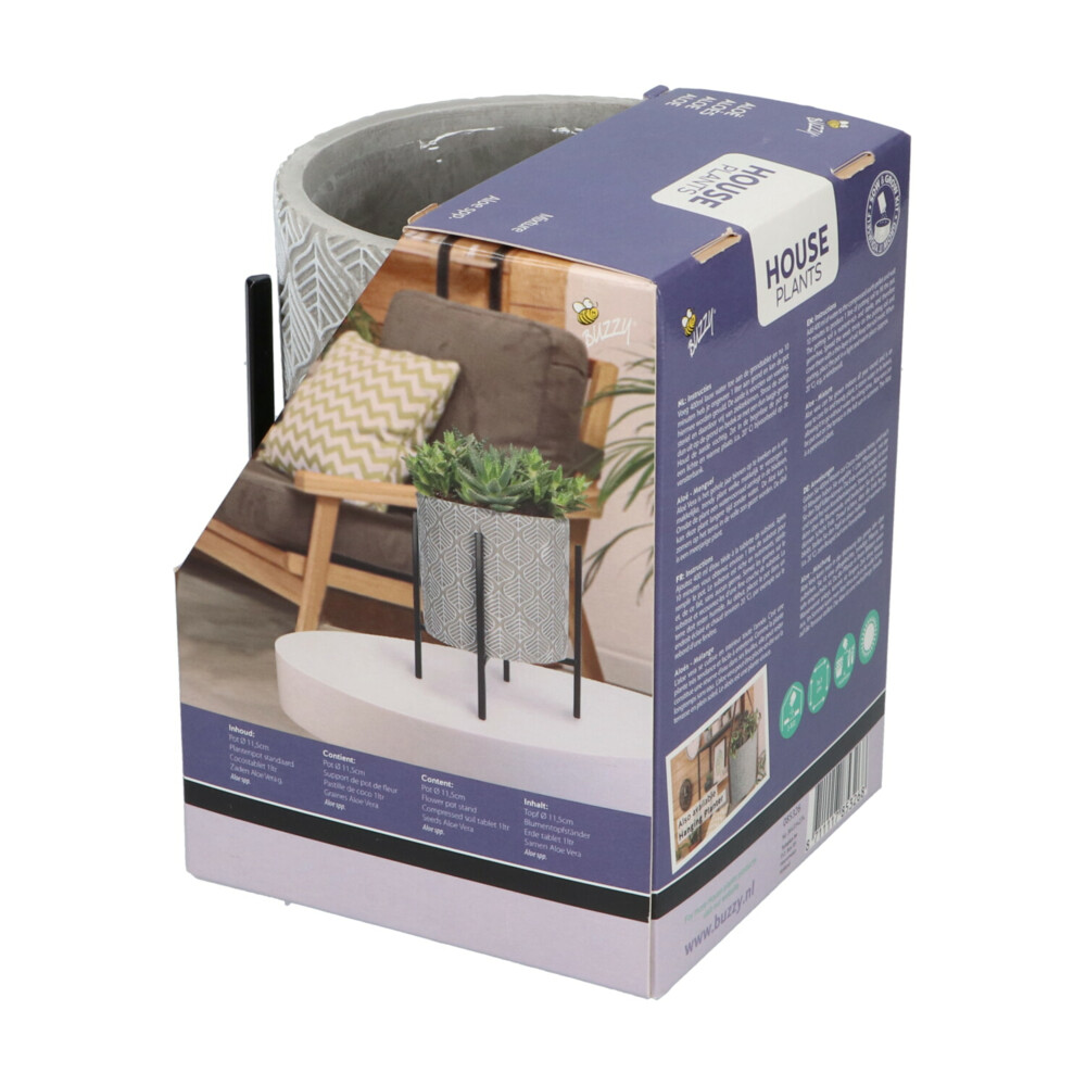 Buzzy House Plants Plantenpot in Standaard met Aloe Vera Zaden