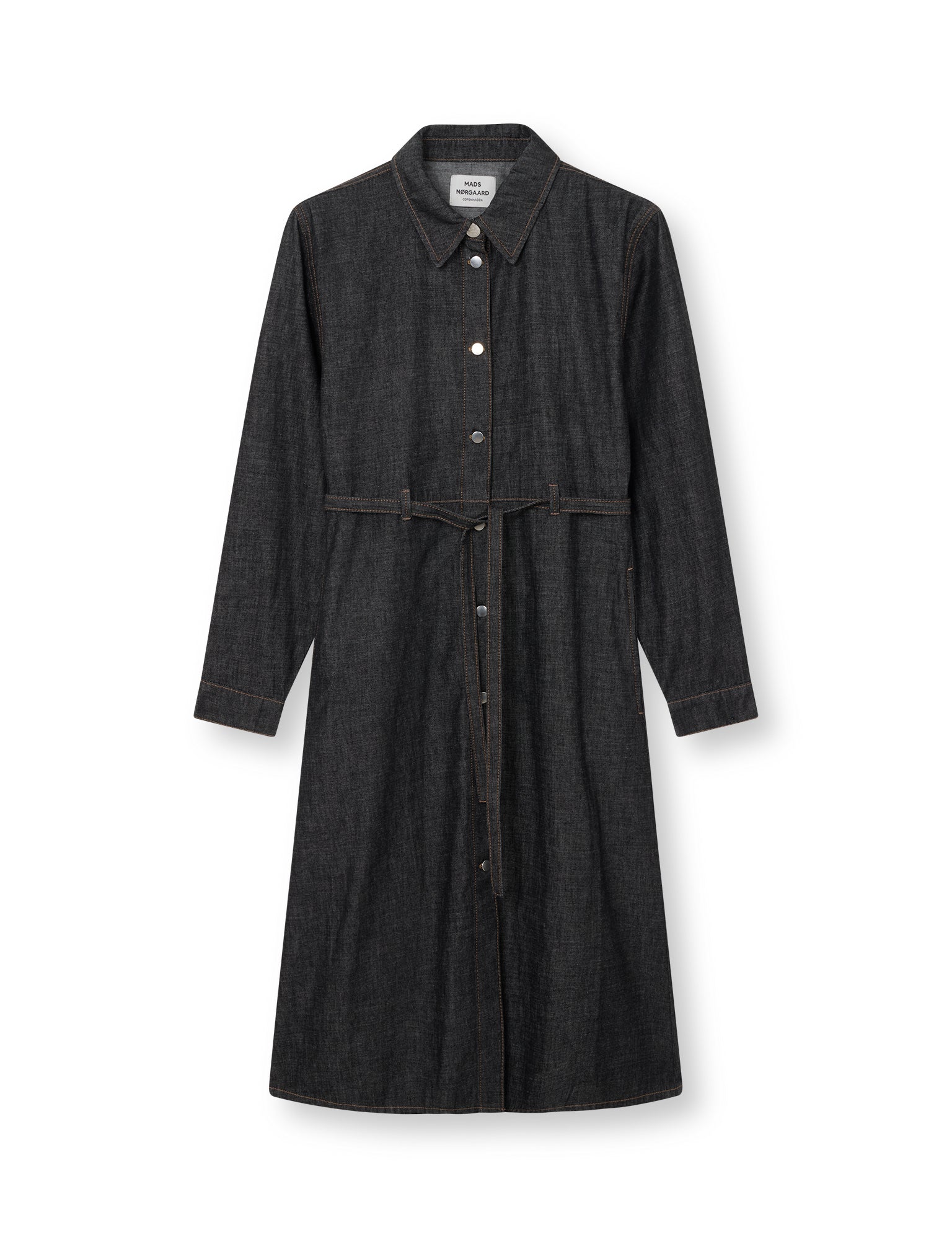 Mads Nørgaard  Soft Svanil denimkjole - Black Melange
