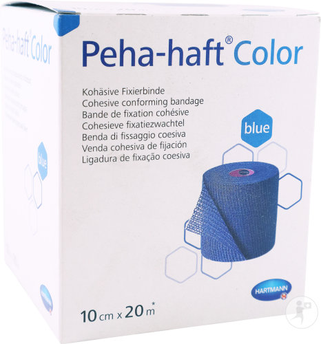 Hartmann Peha-Haft Color Sans Latex Bleu 10cm x 20m Pièce 1 (9324751)