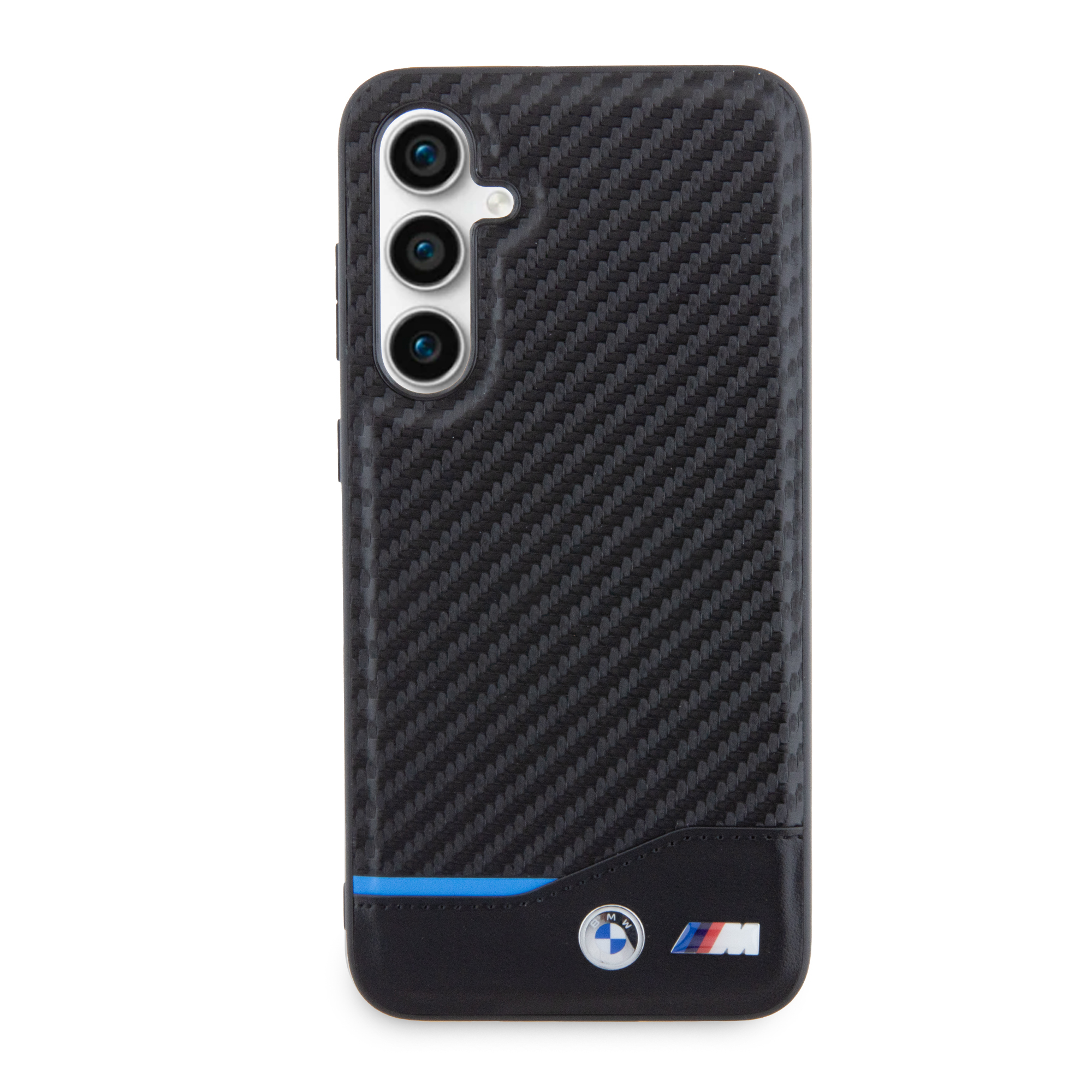 Samsung Galaxy S23 FE Leder Hardcase M Hülle Triangles (BMHCS23FE22NBCK) - Schwarz