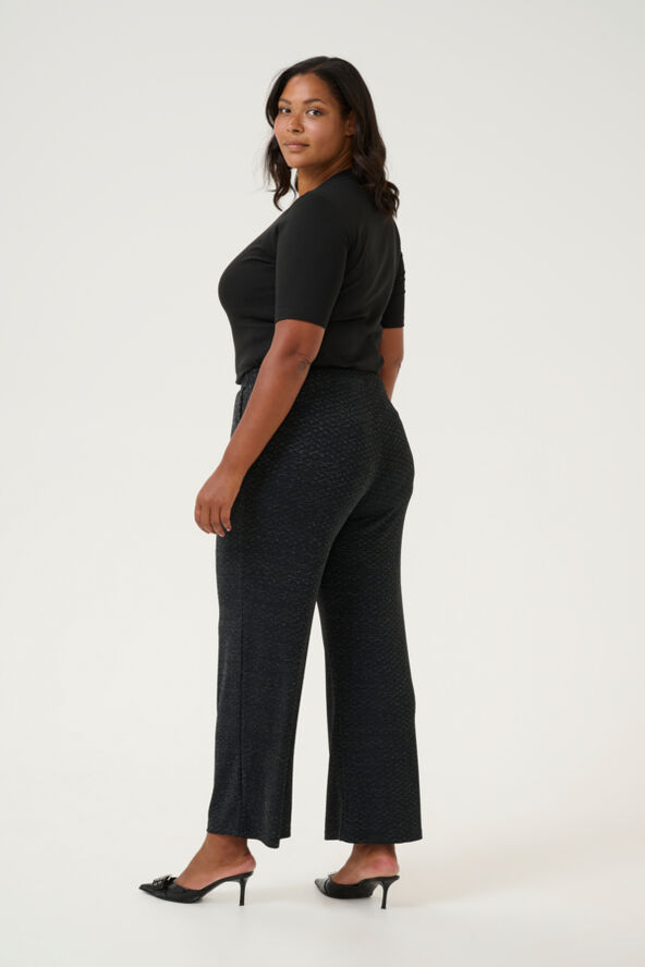 Kaffe Curve KCellia Pants Black glitter jersey