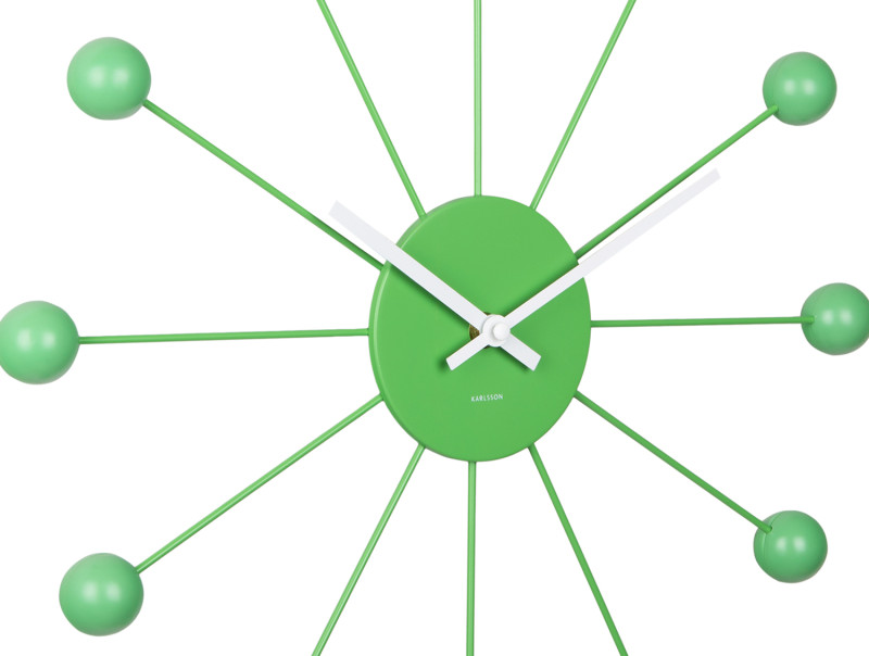 Wall Clock Funky Spider KA5977BG Bright green