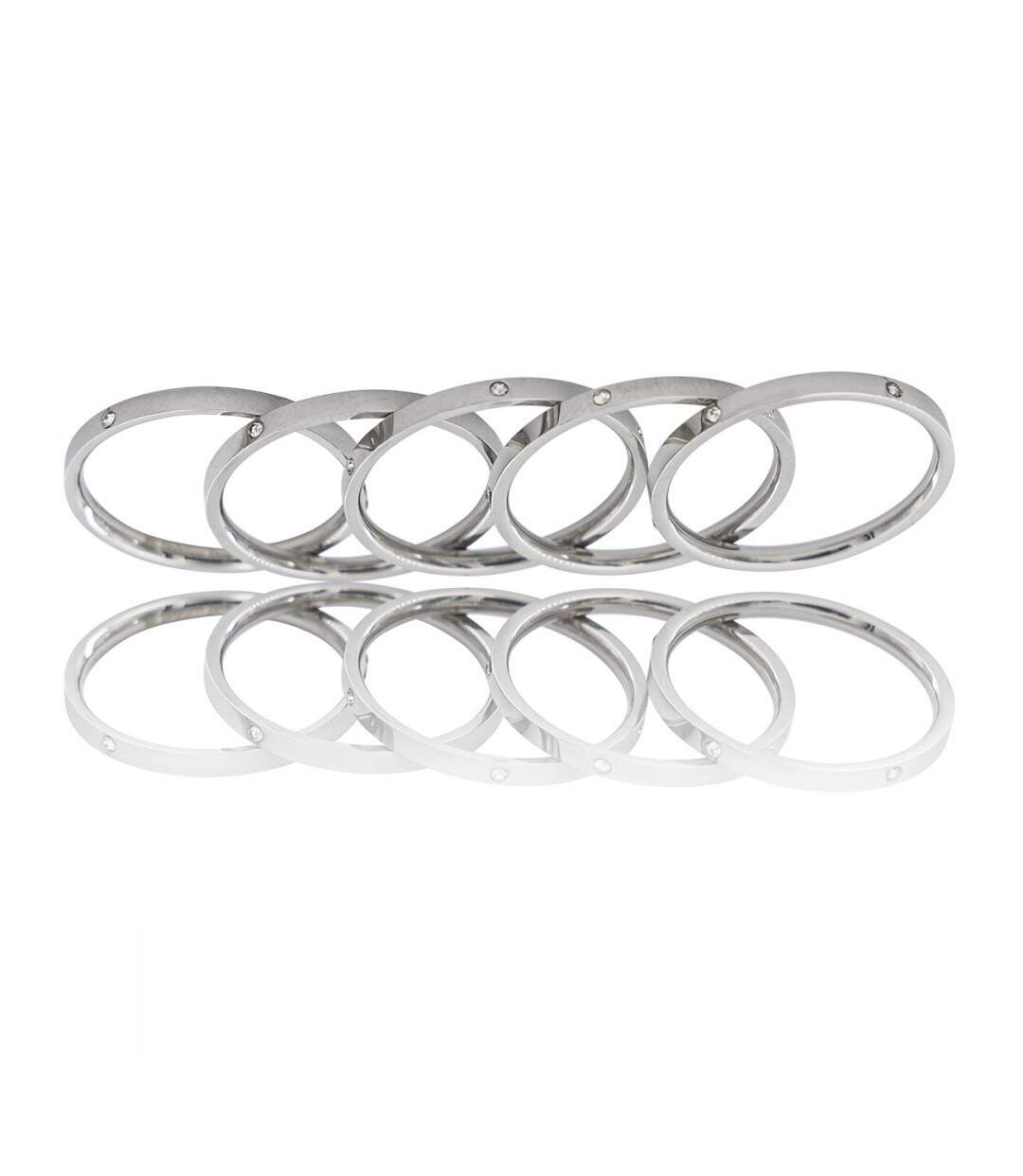 Coffret avec Cinq Bagues Strass Femme BALA