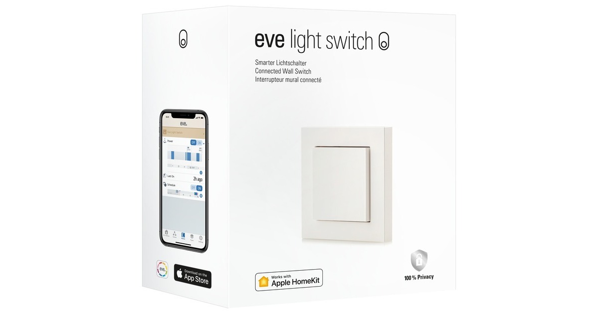 eveLight Switch Connected Wall Switch schakelaar  (Bluetooth, Thread)