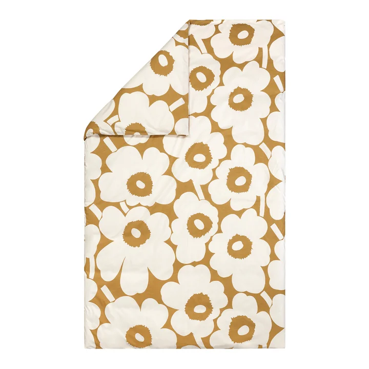 Marimekko - Unikko Deckenbezug, 150 x 210 cm, sand / offwhite