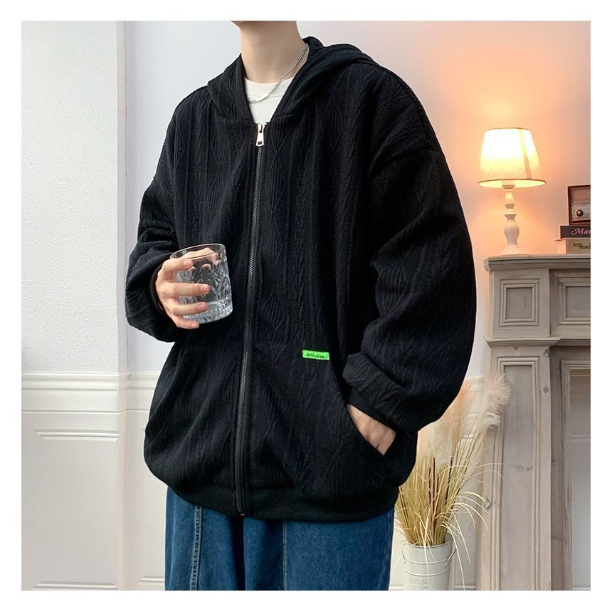 POSI - Effen oversized hoodie met rits