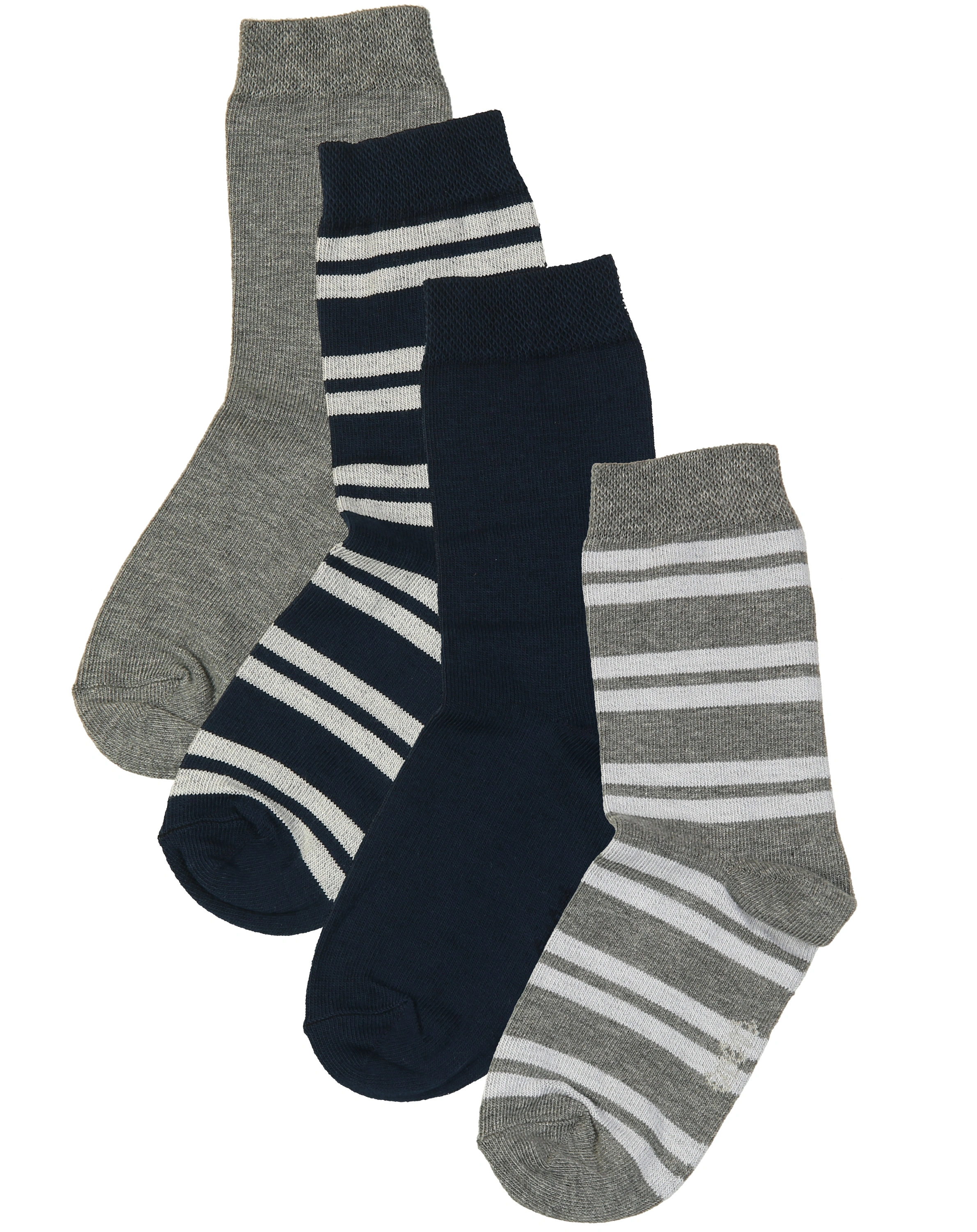 Socken RINGEL & UNI 4er-Pack in grau/navy