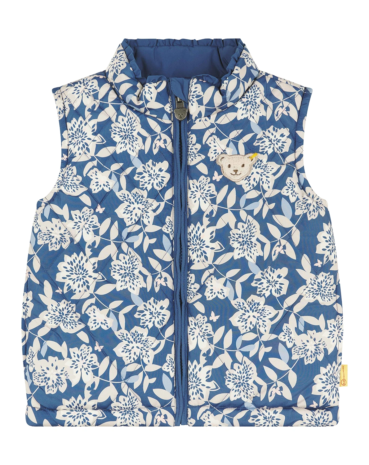 Wendeweste FLOWERS in bijou blue