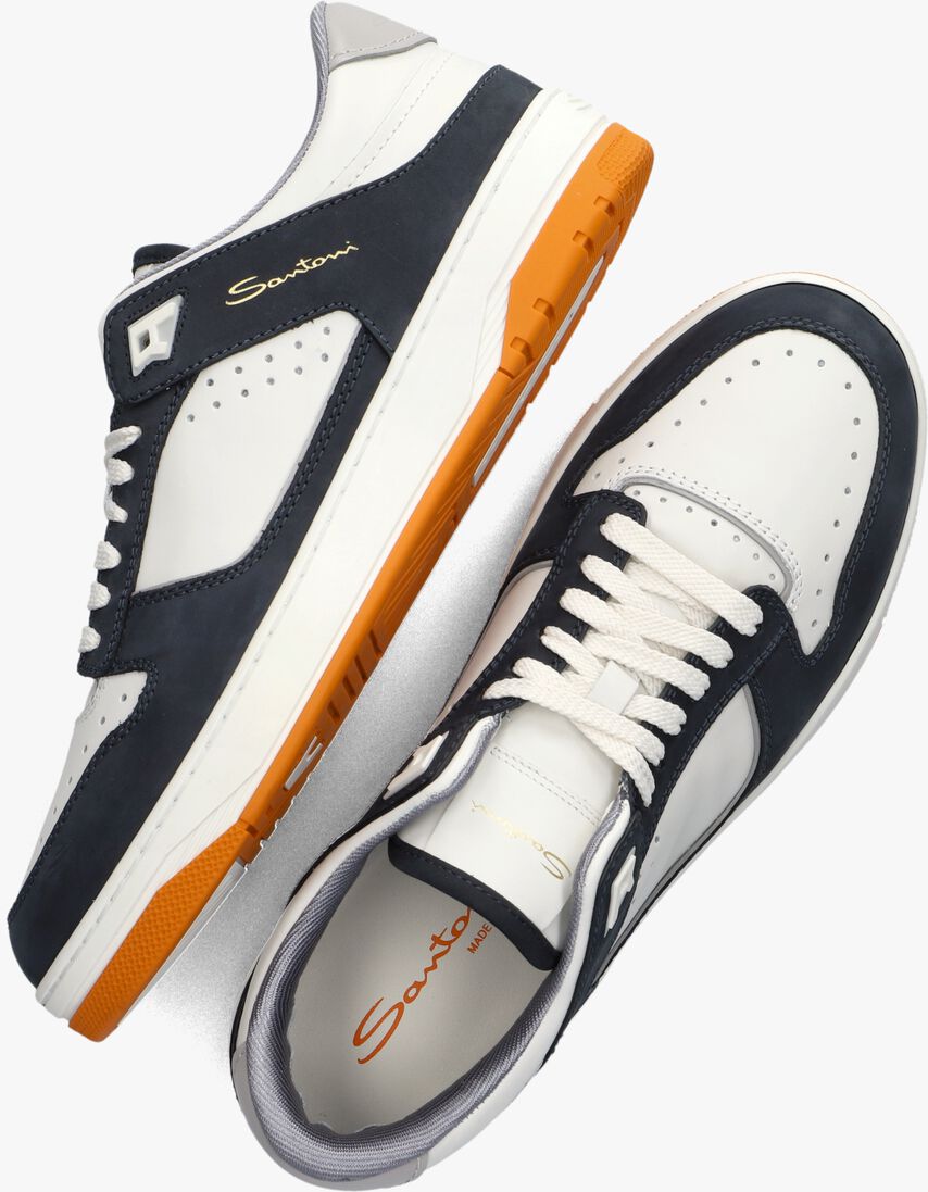 witte santoni lage sneakers 21865