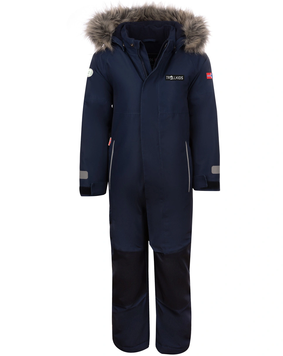 SchneeanKids KIRKENES mit Kunstfellbesatz in navy