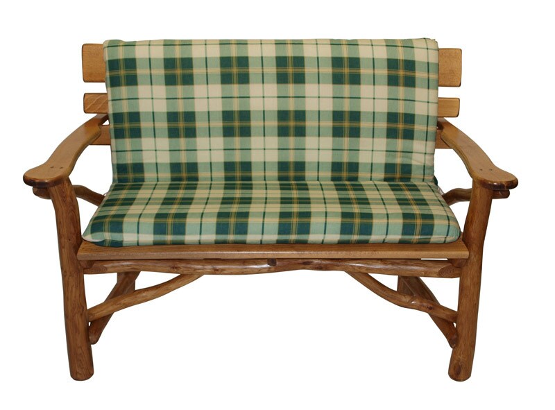 DEGAMO Auflage BOSTON für Bank 2-sitzer, grün/beige kariert