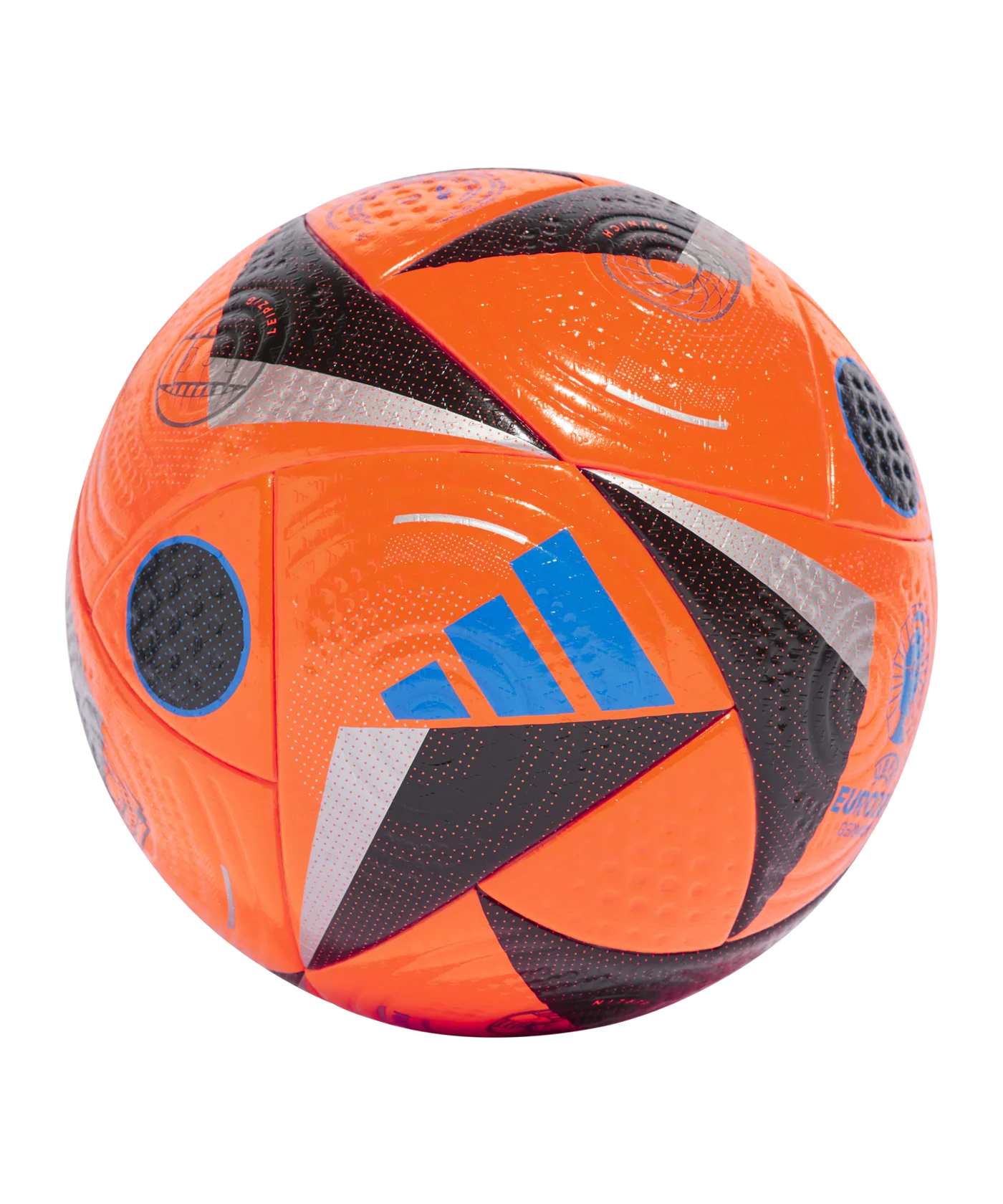 adidas Fussballliebe Pro Winter Spielball EM 2024 Orange Schwarz Blau