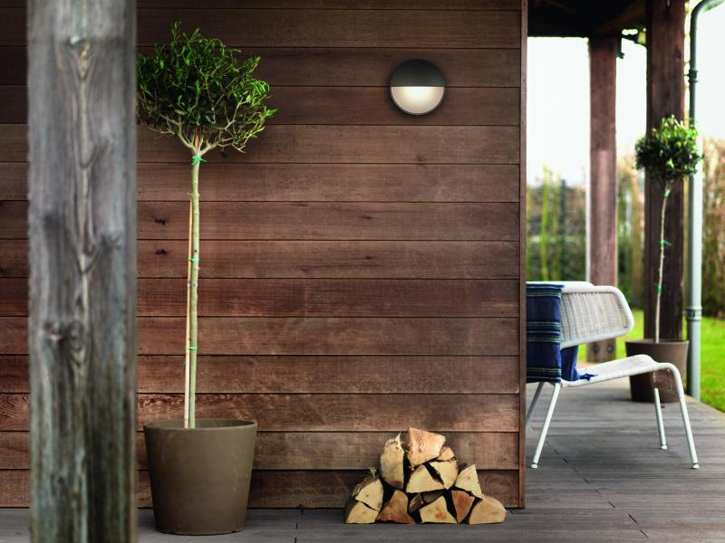 Philips myGarden LED Wandleuchte Capricorn, 600 lm, Anthraz Wandleuchte für den Aussenbereich, 1x 6 W, LED