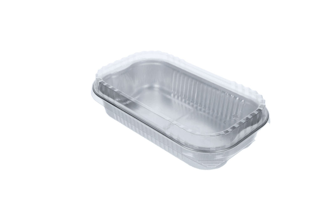 PET deksel voor aluminium bak 1000ml rechthoek