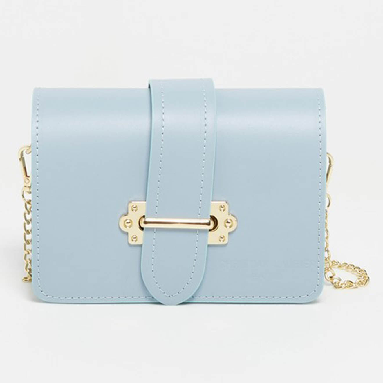 Christian Laurier Sac bandoulière en Cuir Tory bleu clair  - 18x10.5x5 cm