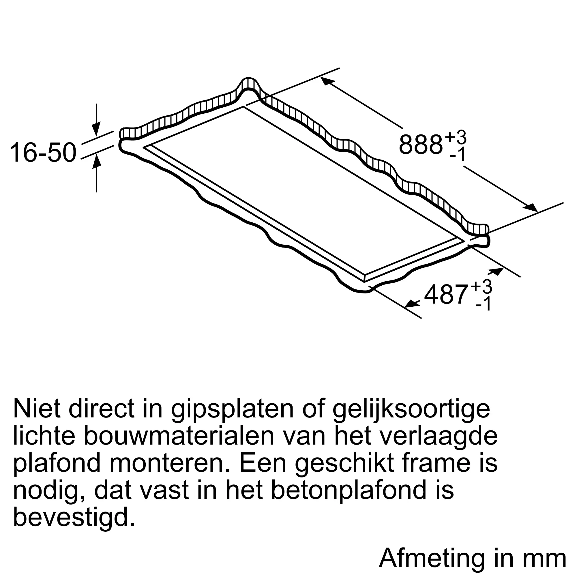 Serie 6 Plafondunit 90 cm Roestvrij staal