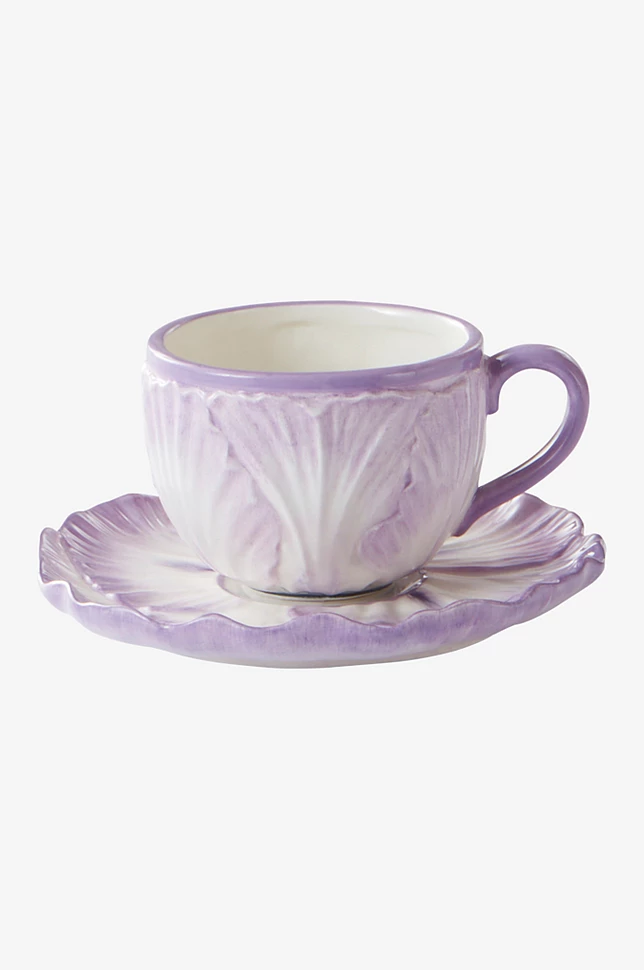 FLORA kopp med fat 1-pk