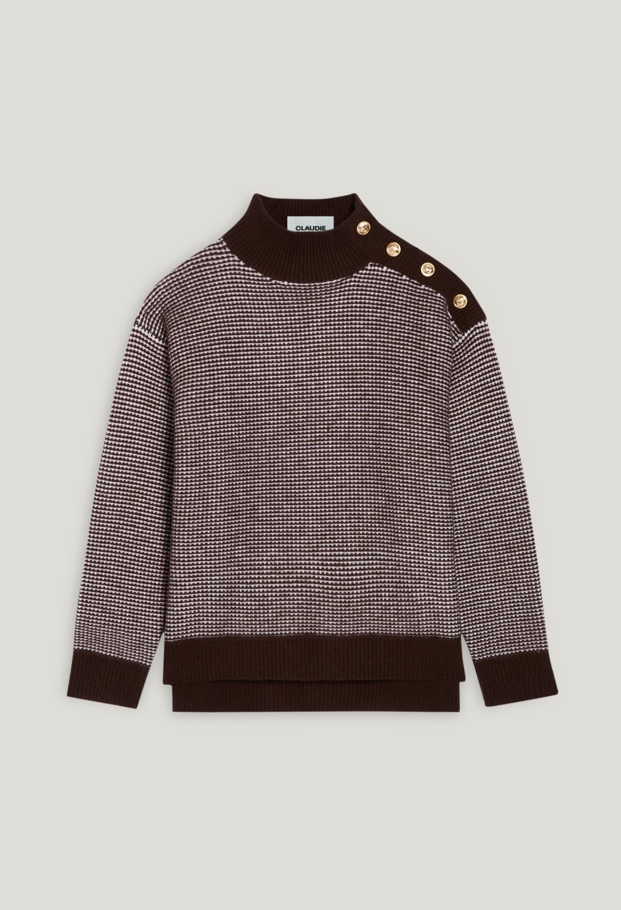 Pull maille bicolore