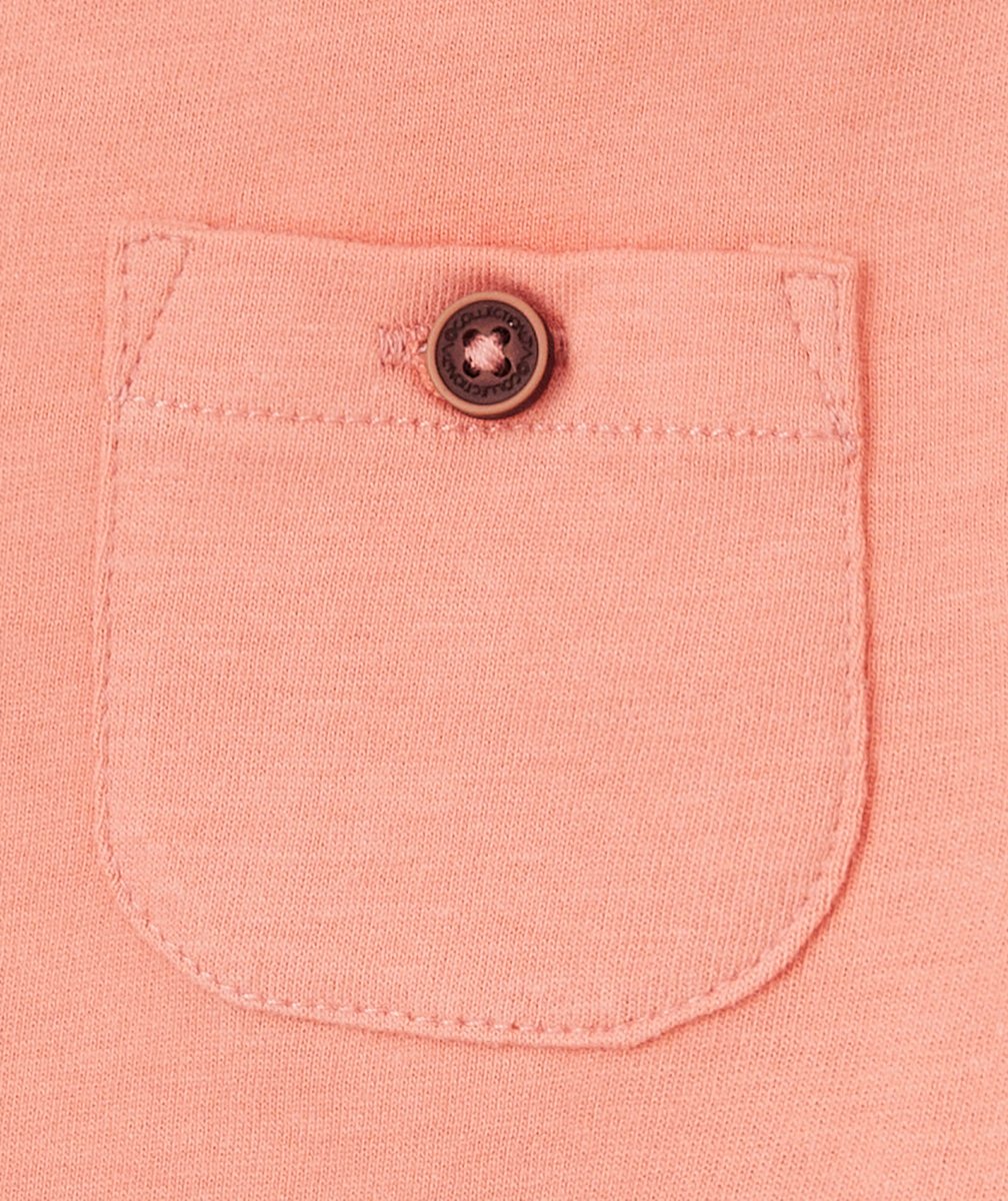 T-SHIRT BÉBÉ GARÇON CORAIL EN COTON BIO AVEC POCHE