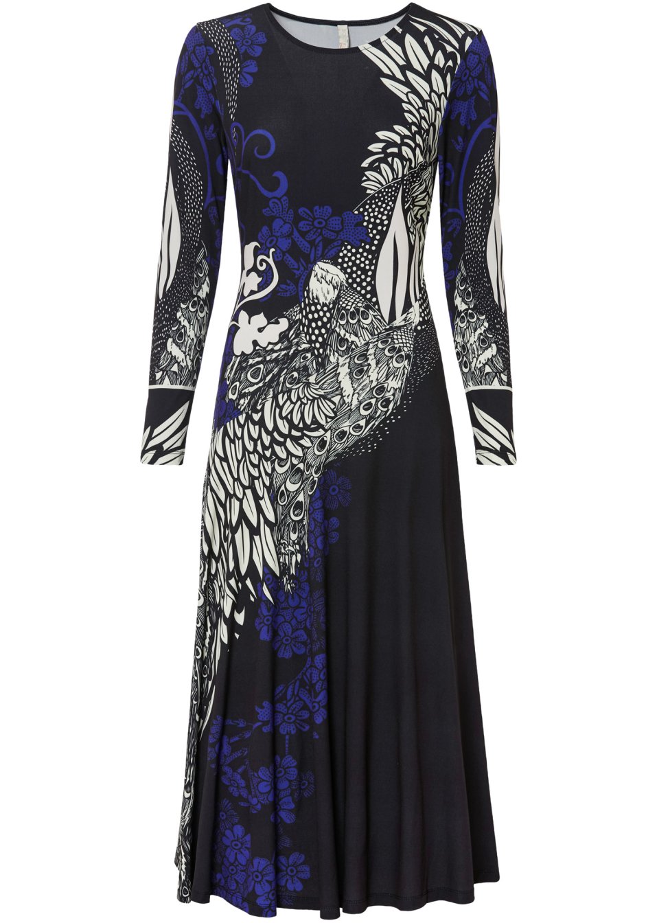 Robe midi avec empiècement mesh